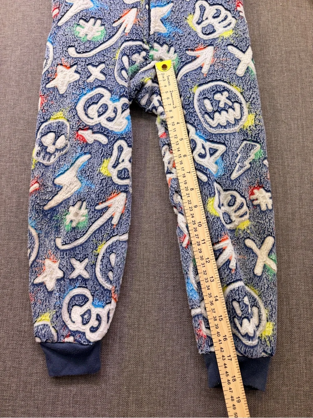 The Children's Place glow in the dark Hooded Fleece pijama One-Piece Print small